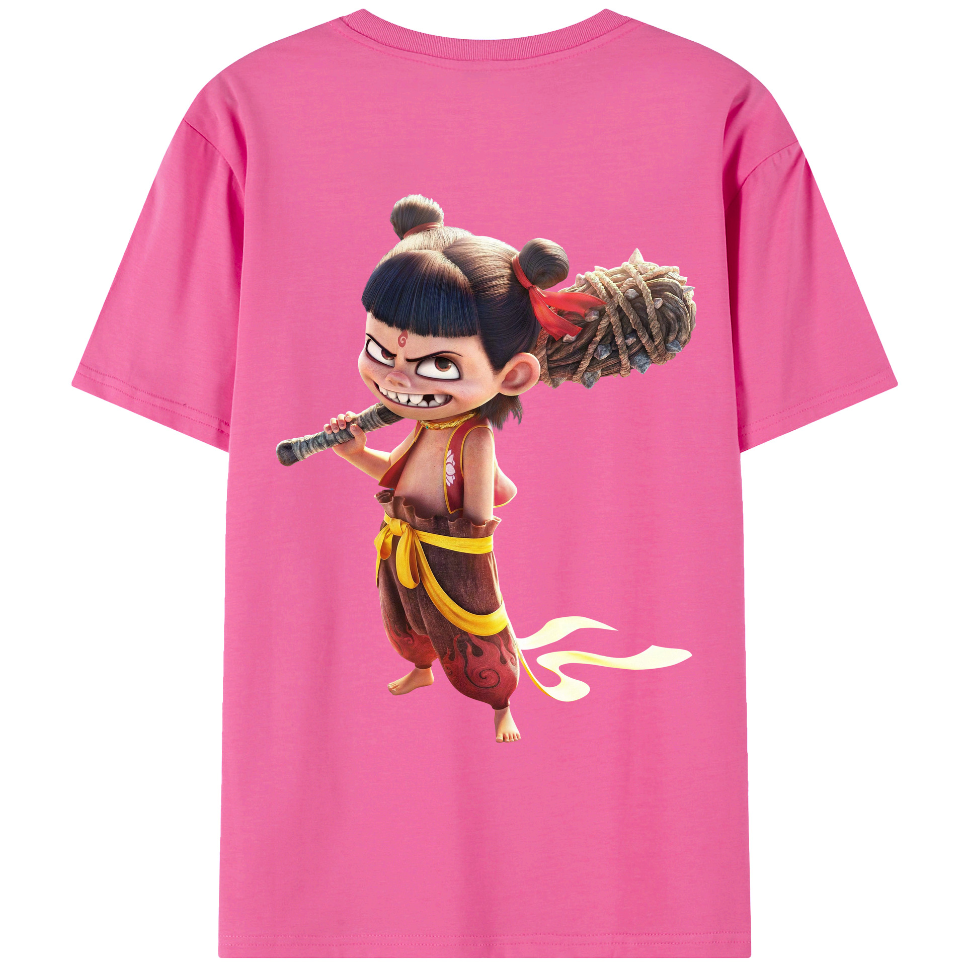（画像用） Ne Zha 2 ナタ 魔童の大暴れ レディース半袖Tシャツ(バックプリント)
